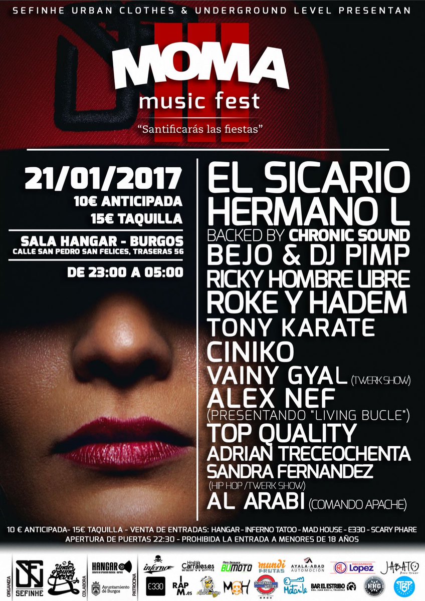 Moma_Music_Fest's tweet image. MOMA MUSIC FEST III con @Hermanoele y @ChronicSound1 @ELSICARIOHPS @Bejoflow  @RickyLibre @TonyKarate y mucho más! #SantificarasLasFiestas