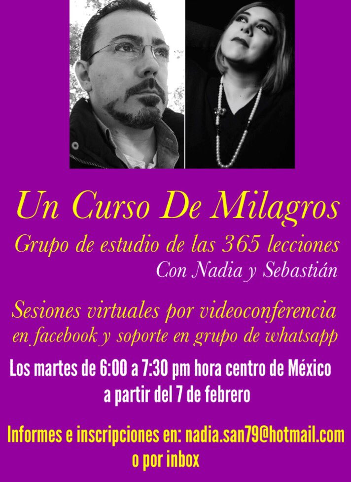 nadiagaviota's tweet photo. Quieres estudiar Un Curso De Milagros en línea? https://t.co/a5MXmmqmYd