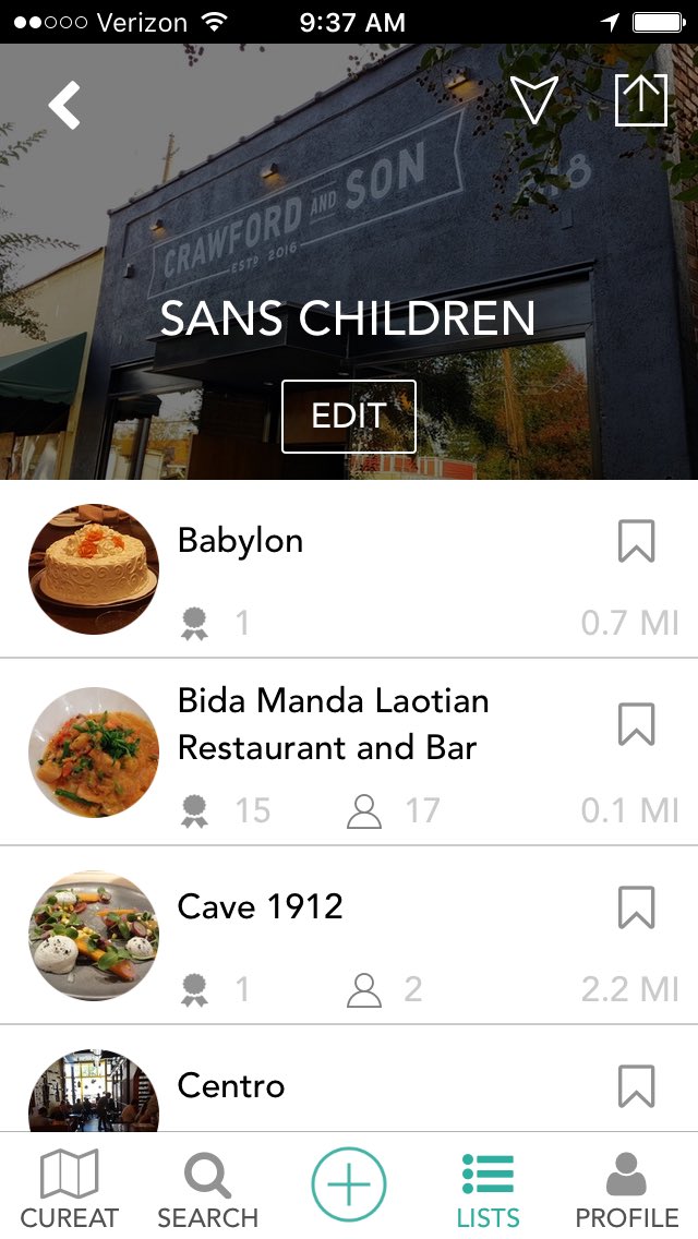 I love my children, but look forward to dinners with just my wife,  <a href="/cureatapp/">CurEat App</a> makes it easy #cureat #sanschildren