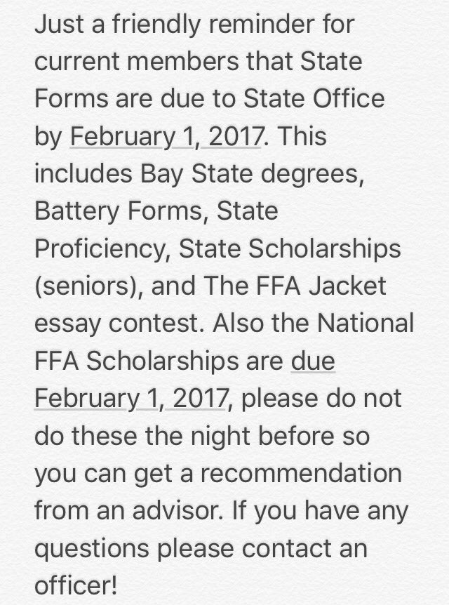 NorfolkFFA's tweet photo. Reminder!! https://t.co/01Np3PaS1U