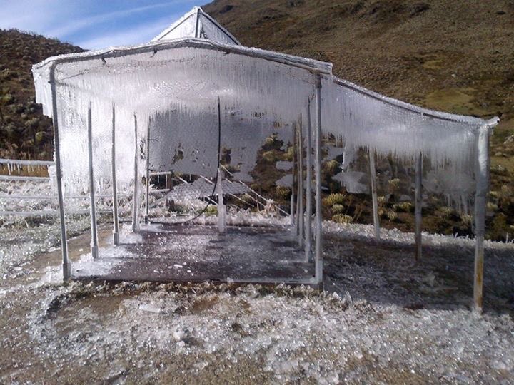 AndesVenezuela's tweet photo. Asi se congela el agua en esta estructura del páramo cerca de    pico El Águila ❄️Enero 2017 📸: José Leonardo Sanchez https://t.co/p7ydvtAJvX