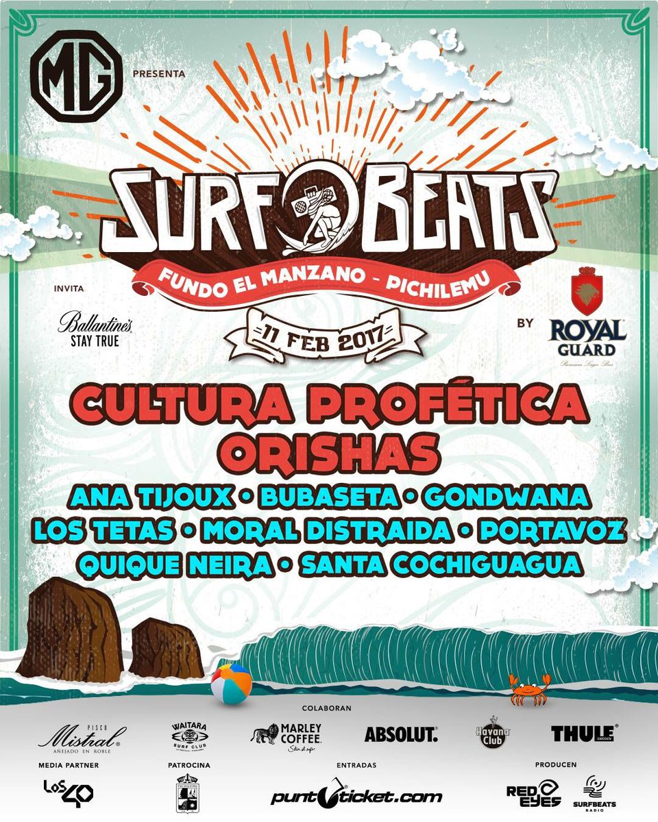 40ChileOficial's tweet photo. Nuevos artistas se suman al SurfBeats Festival >> ORISHAS y PORTAVOZ también estarán el 11 de febrero en Pichilemu 🙌🏼 https://t.co/VEoWd1nrG6
