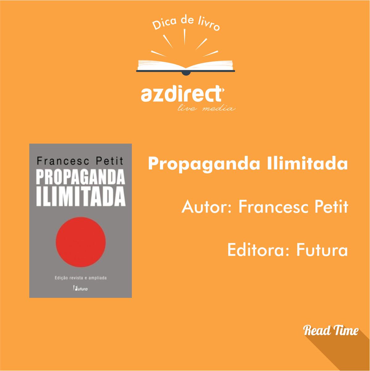 azdirect_DM's tweet photo. Petit expressa nesse livro suas experiências como criativo e como homem de negócios em propaganda. #dicaazdirect https://t.co/ZzRX3BOzv4