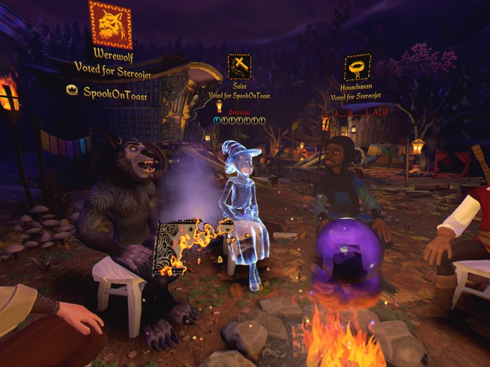 GallowstonTimes's tweet image. When you all vote for the Saint.... 🙈🙈🙈 Please forgive us for our sins!! #WerewolvesWithin #PSVR #UbisoftVR