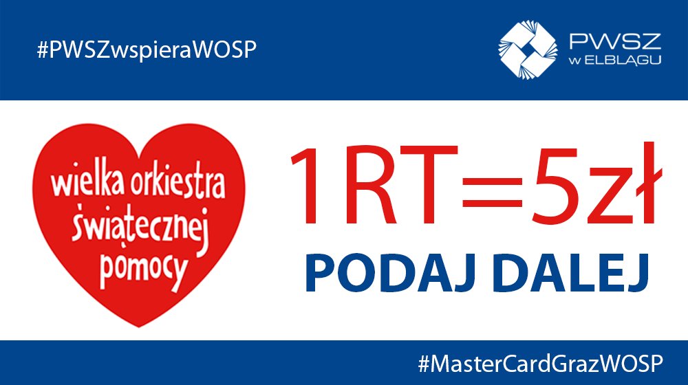 anselblag's tweet photo. ♥️ Podaj dalej a na konto #WOSP wpadnie 5️⃣zł 
#MasterCardGrazWOSP

nasza licytacja ➡️ https://t.co/ud3wYxaXrN #wosp2017 #wspierajwosp https://t.co/U5bVPOAQxd