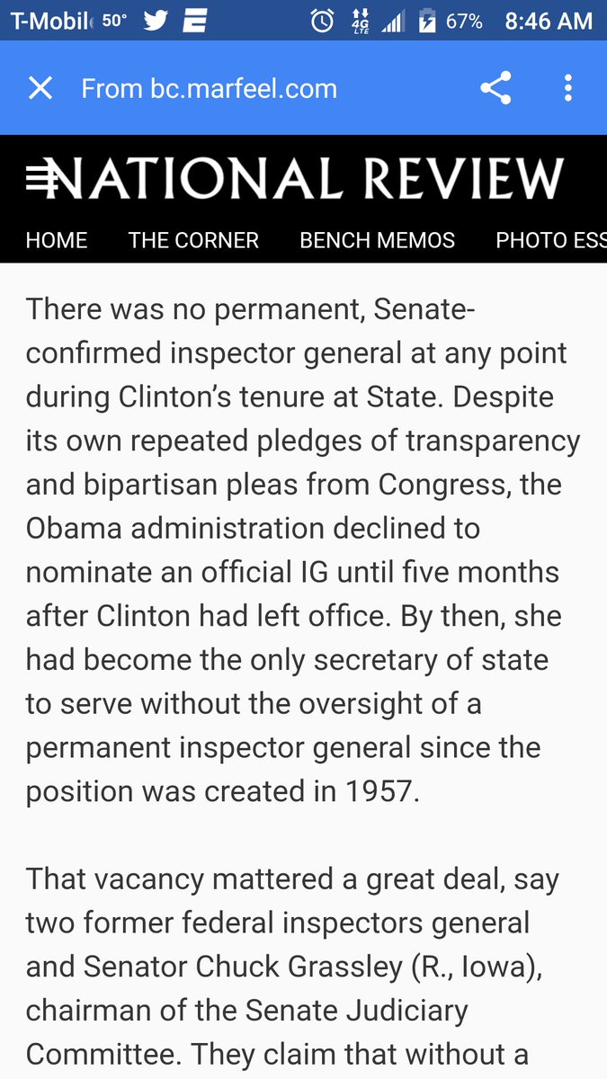 RRapavi's tweet photo. @FoxNewsSunday  Why was it allowed for Hillary Clinton NOT to appoint a full time Inspector General during her tenure as Secretary of State? https://t.co/q6gwxgnA5y