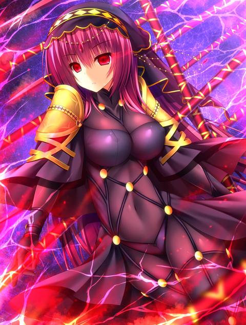 スカサハ師匠描きました。エフェクト使うの楽しかった。この衣装エロかっこよくてかなり好みです。#FateGO #FGO 
https://t.co/FBxd4b2fRx 