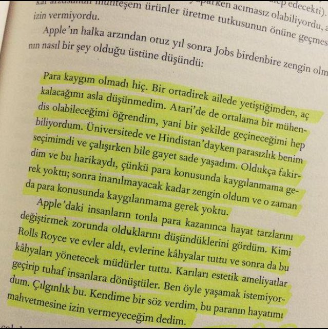 👨🏻‍💻Steve Jobs ve para üzerine.. Steve Jobs biyografi kitabı- Walter Isaacson- Syf 97 #SteveJobs 👓