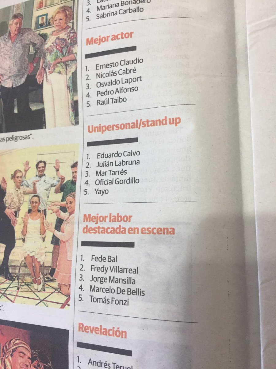 Brianfoxfield's tweet photo. Felicitaciones a @ElquilomberoOK por las nominaciones de los premios @LAVOZcomar @marcedebellis #cabre @PuigArturok @YankelevichG gran comed https://t.co/splzxwAymi
