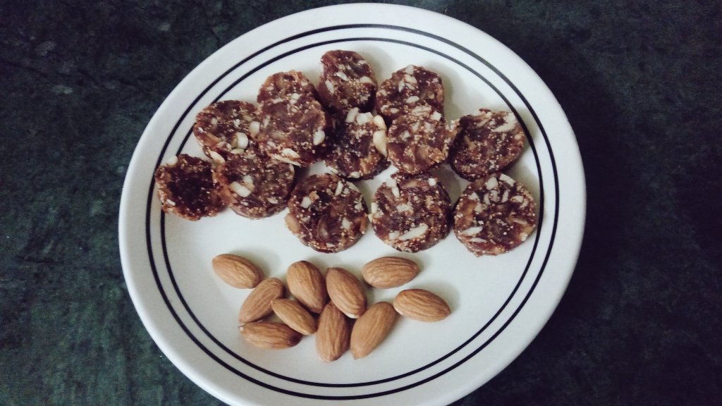 #WinterSeason #Dates #Almond soooooooo #delicious made by me 😊 #Sweet without sugar #veryHealthy #Foodie