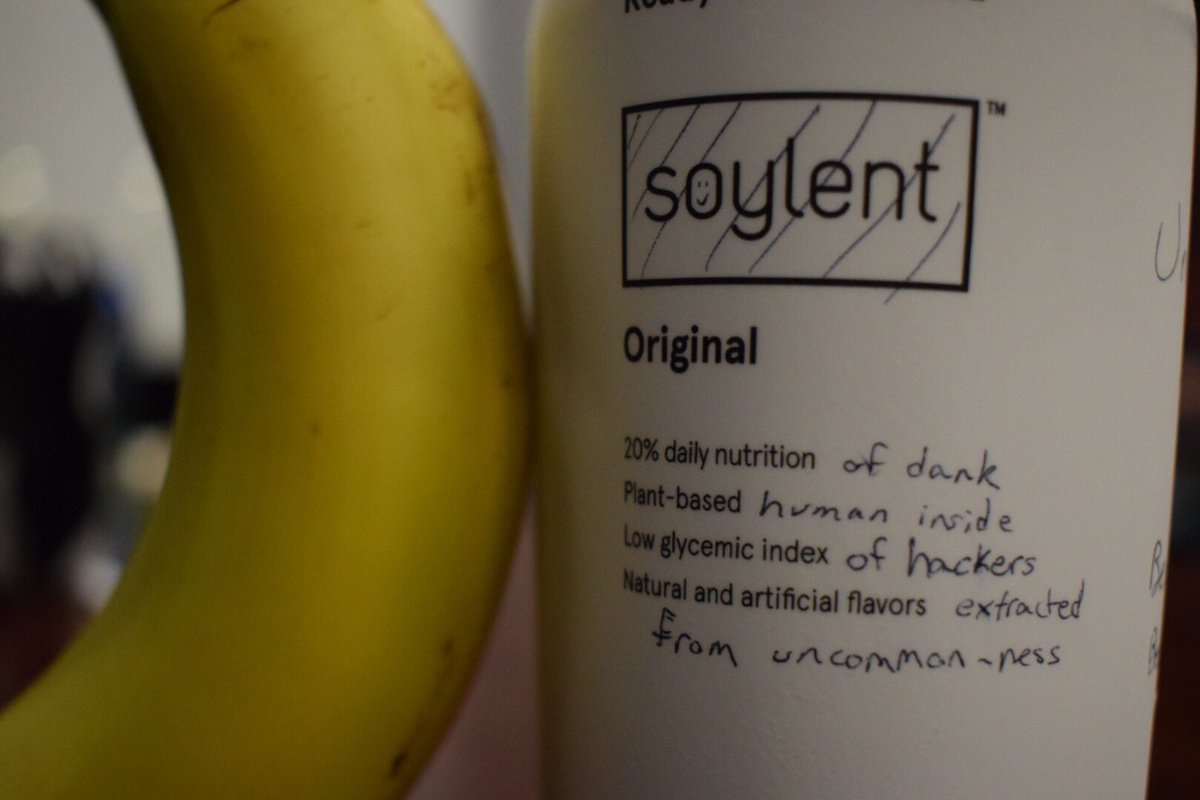 coreytyron's tweet image. #UncommonHacks #soylent