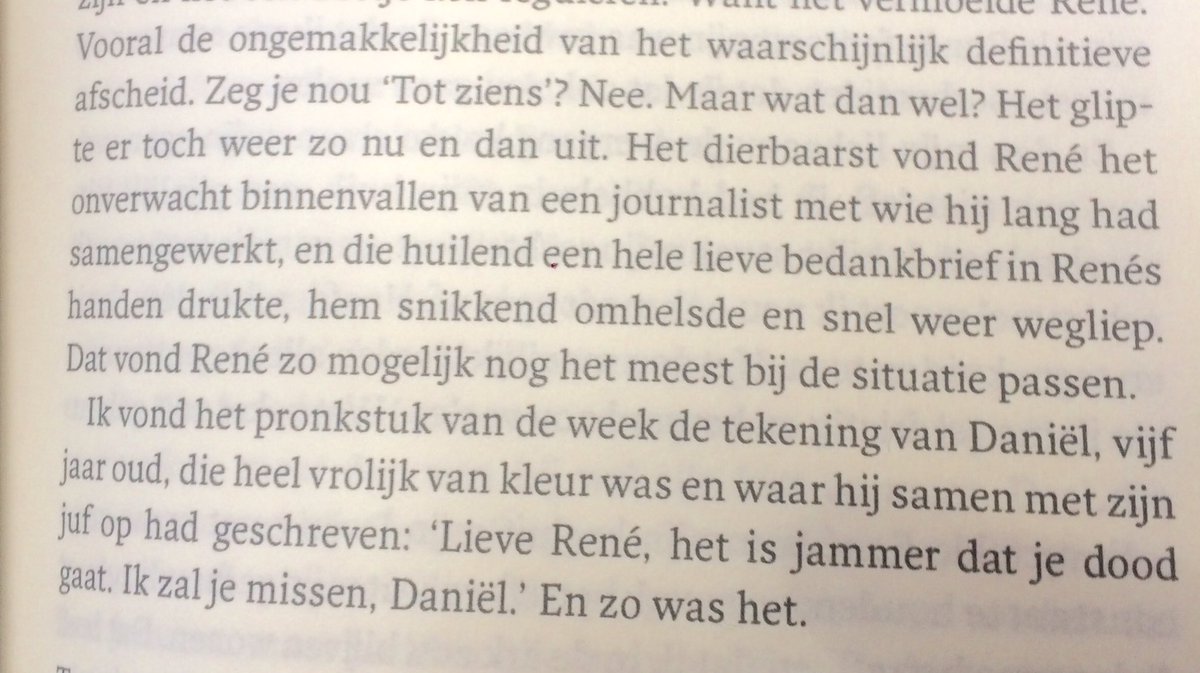 MetaStevens's tweet photo. Hoe zeg je gedag tegen iemand die dood gaat? Mooi stukje uit #watkanmijgebeuren van @bjvdb https://t.co/kj7jYlCILz