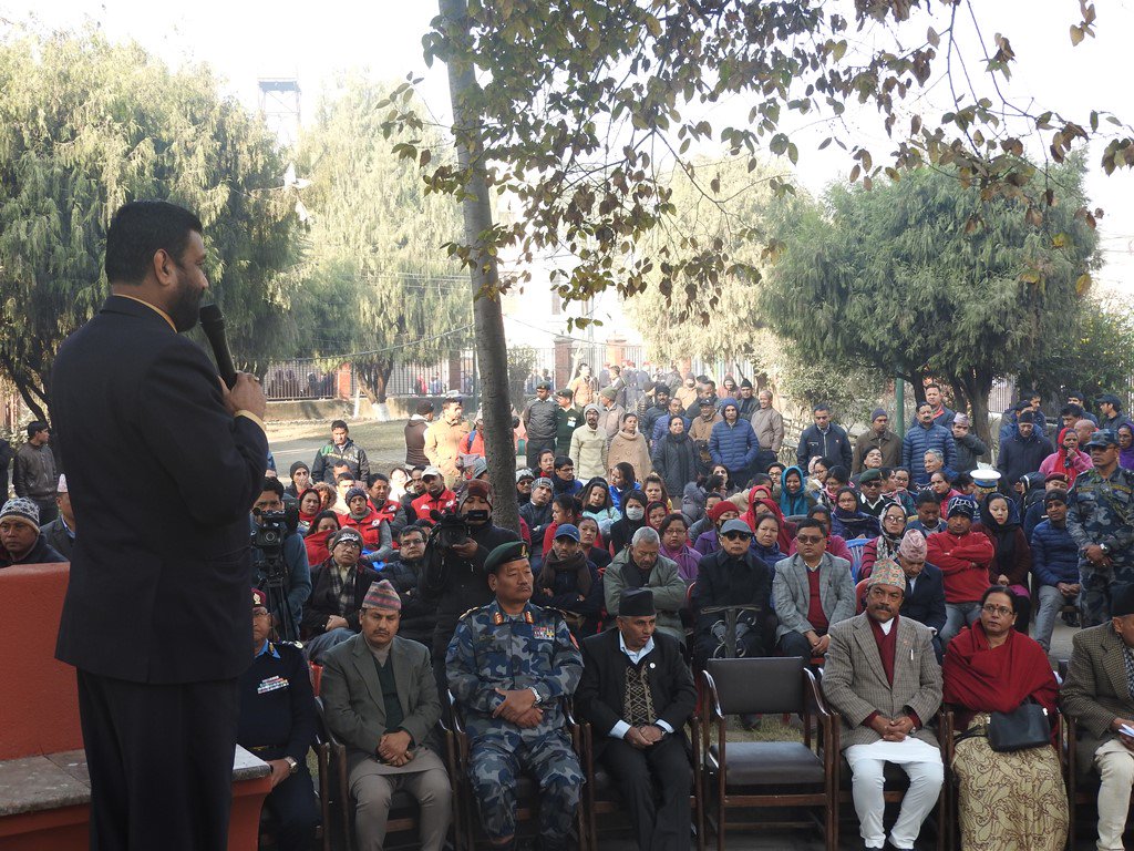 NSETNepal1's tweet photo. #ActingPM & #HomeMinister @BimalendraNidhi and #Stakeholders commemorating 1934 EQ #EQMemorialMeeting #19thESD
@nepalgovernment @MoHA https://t.co/XnI2jwH42f