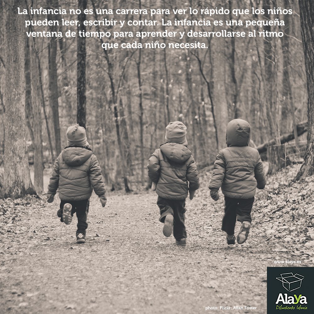 AlayaInfancia's tweet photo. [#CITA] La infancia no es una carrera https://t.co/ZShTvwbQpU #educación https://t.co/t6ZALni1fx