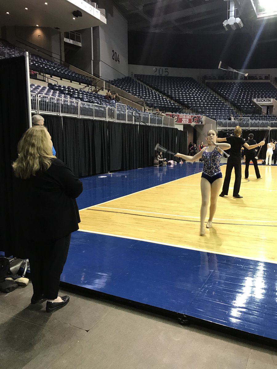 WBTFPanPacific's tweet photo. Lori Perkins watching her daughter, Emily Perkins, warm up for 2 Baton Finals #WBTFPanPacific https://t.co/RTUegbwNb1