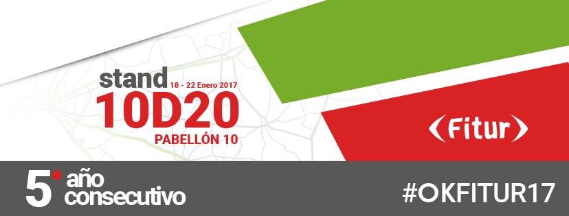 Te esperamos en una nueva edición de #OKfitur17 con muchas novedades...Encuéntranos en Pabellón 10 - Stand 10D20