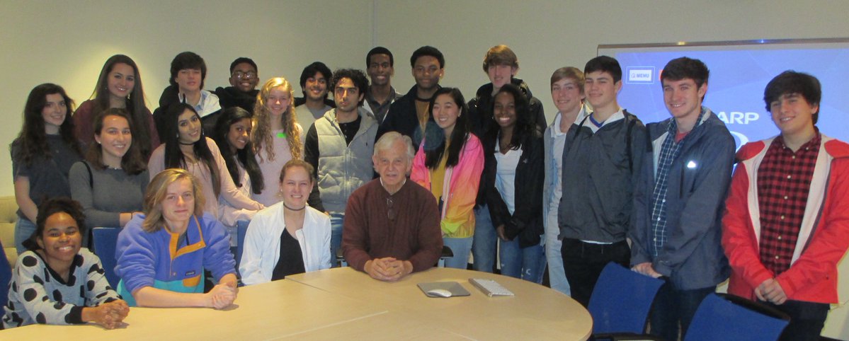JanTerm19's tweet photo. We're tiny, we're toony, we're all a little loony...with composer Bruce Broughton at UCLA!  @WestminsterATL https://t.co/gVT7VMi2QG