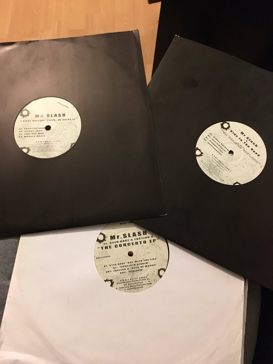 SCoadyBarrett's tweet photo. Old man dug out a load of my old vinyls/press cuttings. What a throwback - how different things are over a decade later - #Grime #MrSlash ๐ https://t.co/gKDvAMHFqC