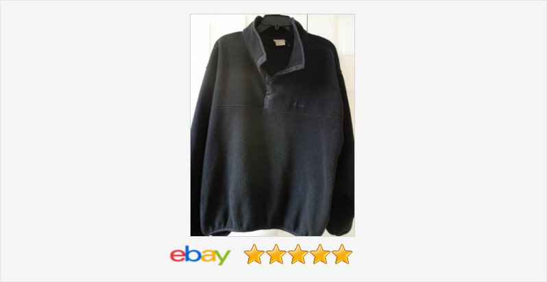 gingernell's tweet image. L.L. Bean XL Men&amp;amp;#039;s Fleece Pullover Black Snap Front | eBay #llbean #pulloverjacket ebay.com/itm/L-L-Bean-X…