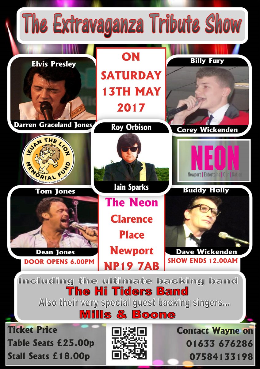 #Pls #RT "The Extravaganza Tribute To The 50s &amp; 60s Show" #Charity #Fundraiser #TheNeon #Newport #ITLMF #BoxOffice ticketsource.co.uk/eventtickets