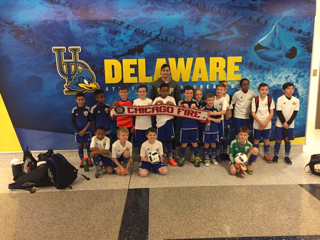 #Bluehens.So excited!These young men were ballboys at UD soccer games. Thrilled to see their "new" favorite MLS star