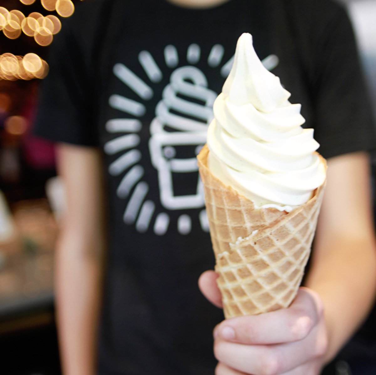 It's hard to beat a classic like Wiz Bang Bar's Vanilla Custard soft serve in a fresh waffle cone!
