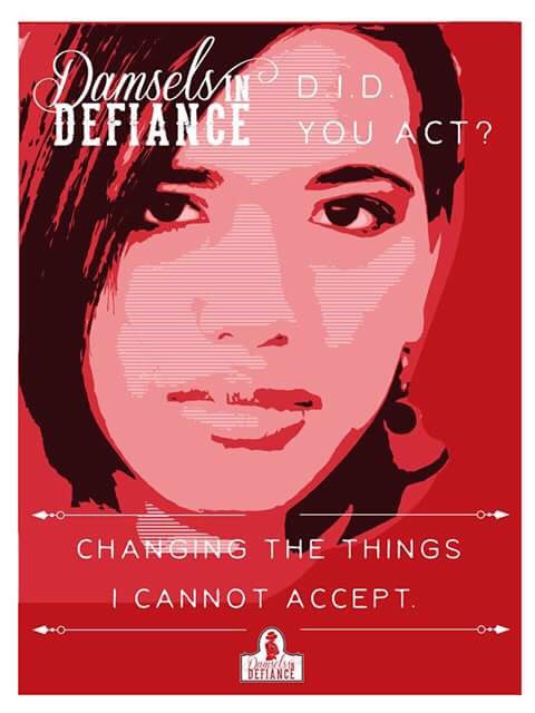 DamselDefiance's tweet photo. #ChangingTheThingsICannotAccept RT & share #TheDames series of posters for marches, protests, & nonviolent civil disobedience #TheResistance https://t.co/pcVl42vJU0
