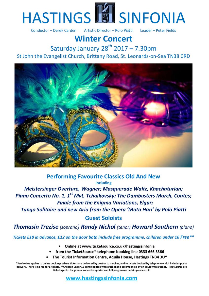 HastSinf's tweet photo. Coming to our winter concert?   You can buy your tickets on line https://t.co/p9afLqsI6B or 0333 666 3366 https://t.co/3sarUnstSp