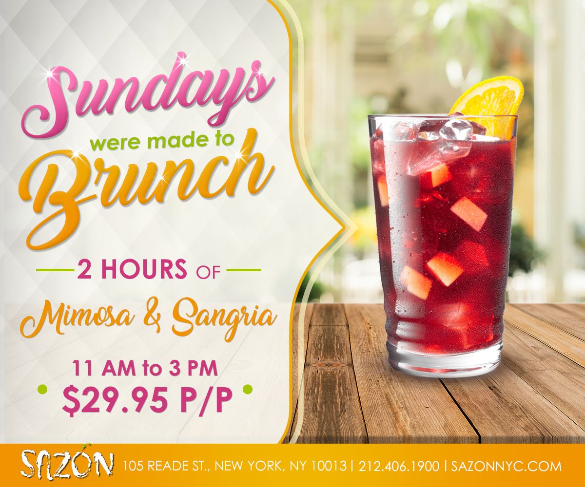 Sazonnyc's tweet photo. It's not a brunch party without YOU! #SundayBrunch https://t.co/NtE3Q3dsKS