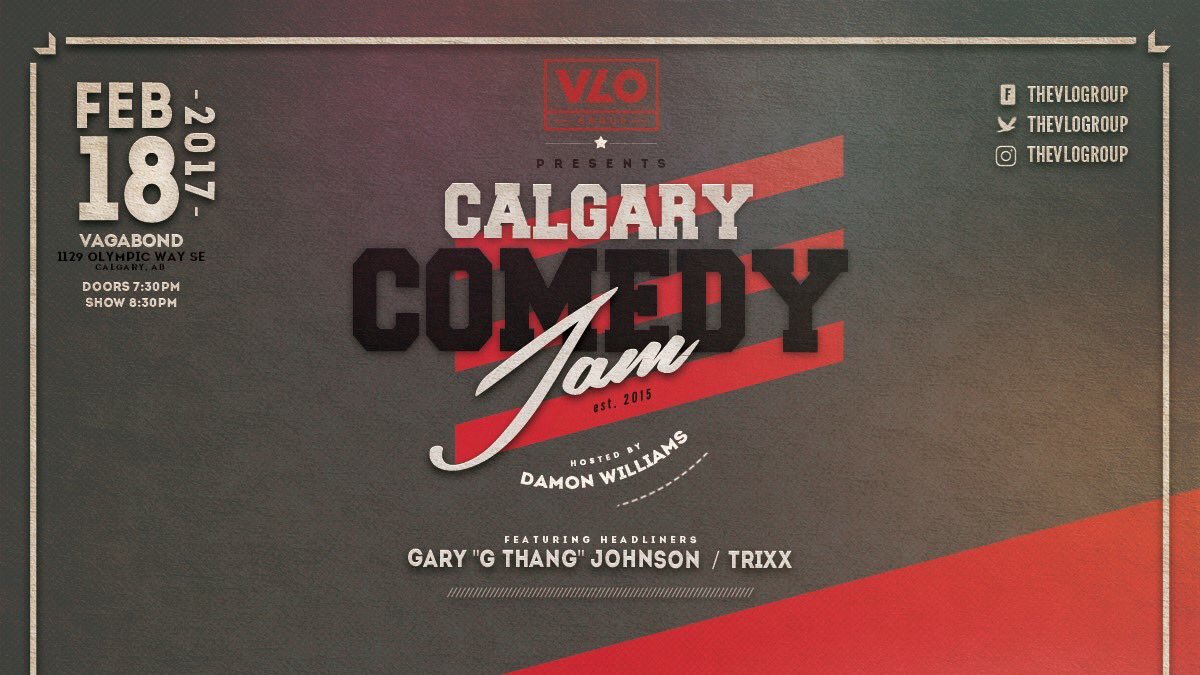 MichaelSiervo's tweet photo. About a month way to get your laugh on! Save the date & get your tickets to #CalgaryComedyJam #laugh #comedy #yyc #datenight @thevlogroup https://t.co/sgfumueGHO