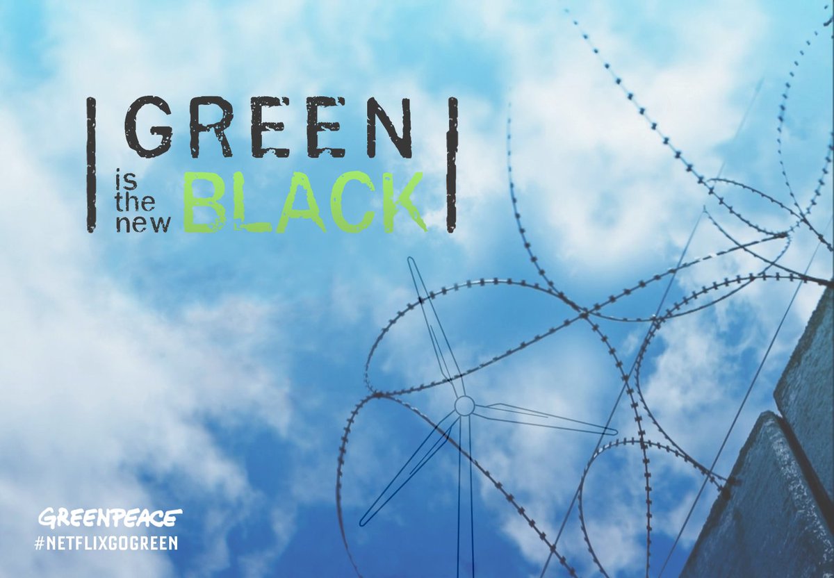 greenpeacemx's tweet photo. Oye @NetflixLAT Green is the new Black ;) ¡Te necesitamos para hacer de internet un lugar mejor! https://t.co/DdWftuAxQl https://t.co/5PgS2vHnlV
