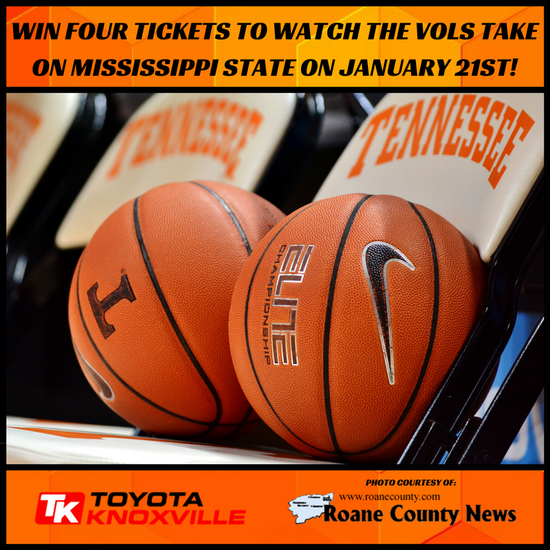 ToyotaKnoxville's tweet photo. Follow @ToyotaKnoxville and retweet this post for a chance to win four tickets to the #Vols men's basketball game versus Mississippi State! https://t.co/Nqprhc3Hbe