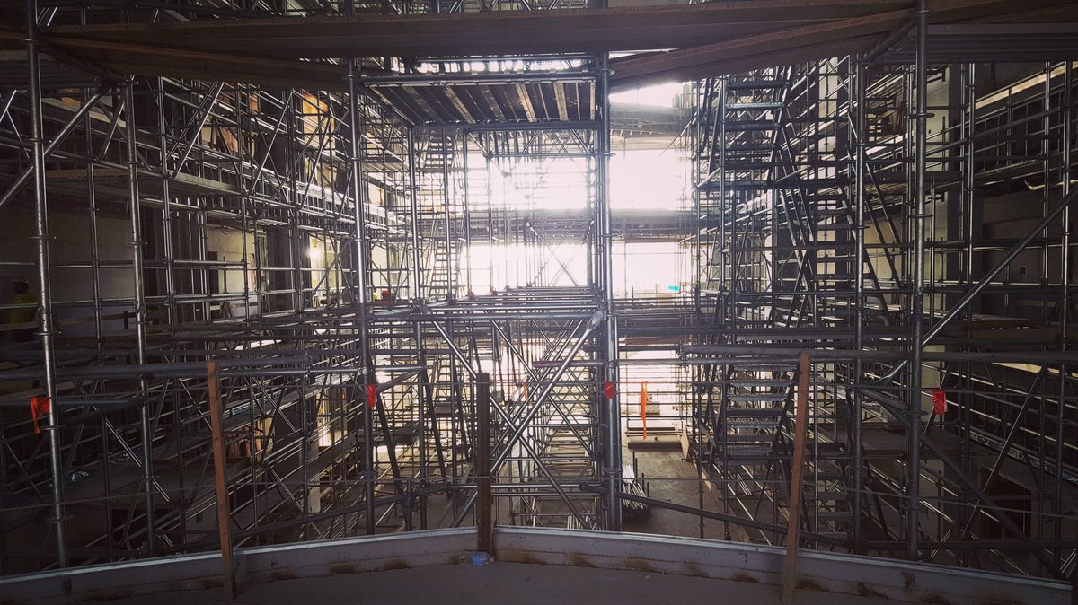 NebraskaBiz's tweet photo. Looking across the atrium in the new #CBABuilding, it looks like a jungle gym right now. Soon it will be a large communal place. #UNL https://t.co/oHEHXsAwBa
