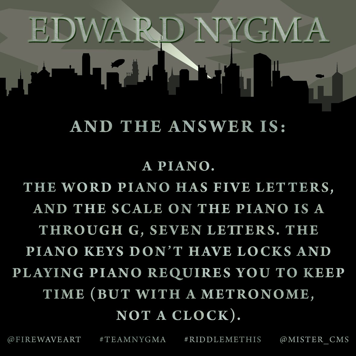firewaveart's tweet image. And the #Answer is! Did you know the Answer? #WithoutGoogle!? #Congrats to all #Nygma &amp;amp; #Riddler #Fans who found out. #Gotham #TeamNygma