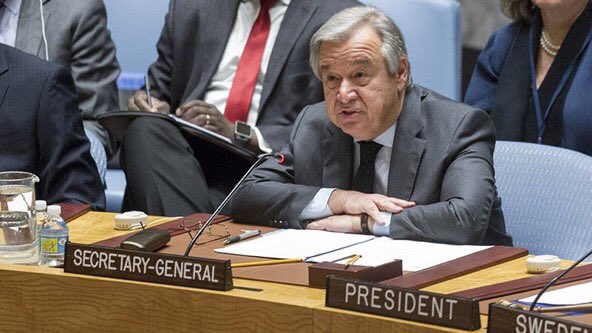 UNFCCC's tweet image. New @UN chief @antonioguterres says strong #ClimateAction is essential to prevent more conflicts: bit.ly/2jeltXv @ClimateHome