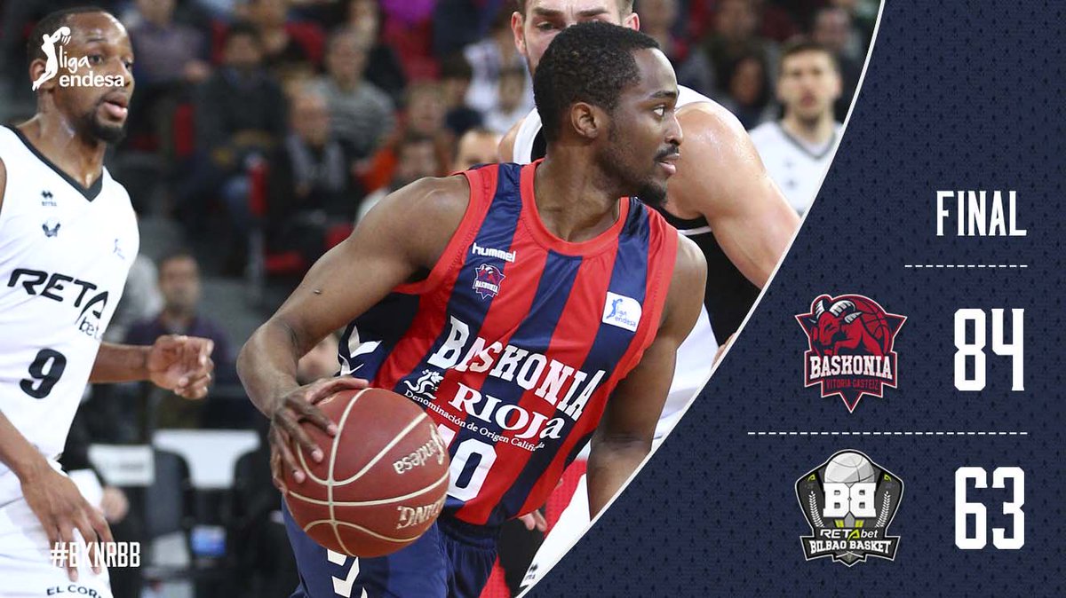 Baskonia's tweet photo. FINAL | #Baskonia 84-63 @CDBILBAOBASKET #BKNRBB #GoazenBaskonia https://t.co/QJDsL5mUUD