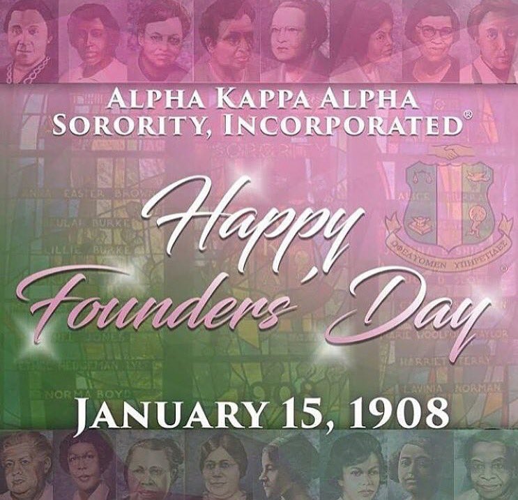 Happy Founders Day to the sisters of Alpha Kappa Alpha Sorority, Incorporated! 💚💗