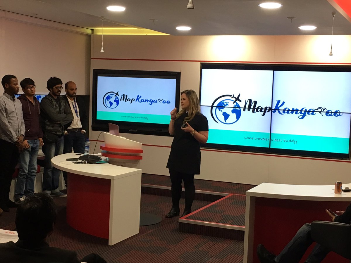 InnovateMK's tweet photo. Team No 9: MapKangaroo - the one stop solution for the lone ranger... umm traveller #SWMK17 #StartupWeekendMiltonKeynes https://t.co/mOmy1DwKMs