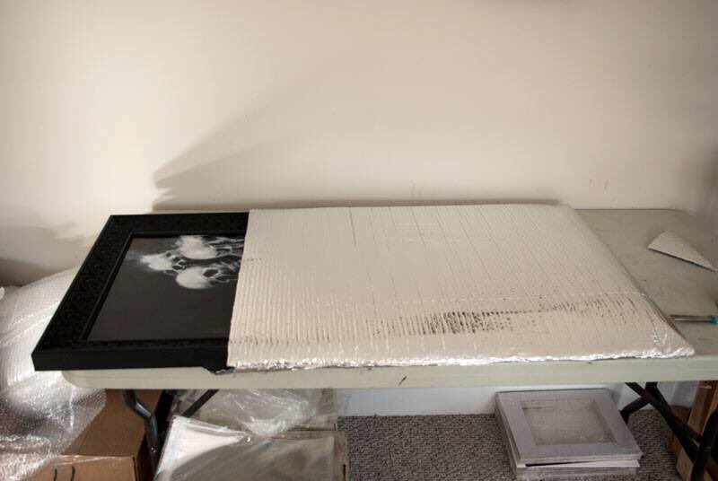 ShadowMyths's tweet photo. Using Reflectix and foil tape,create my own frame sleeves #travel #sleeves #protection #wrap #convention #comicon #setup #reflectix https://t.co/ye9JONz3kR