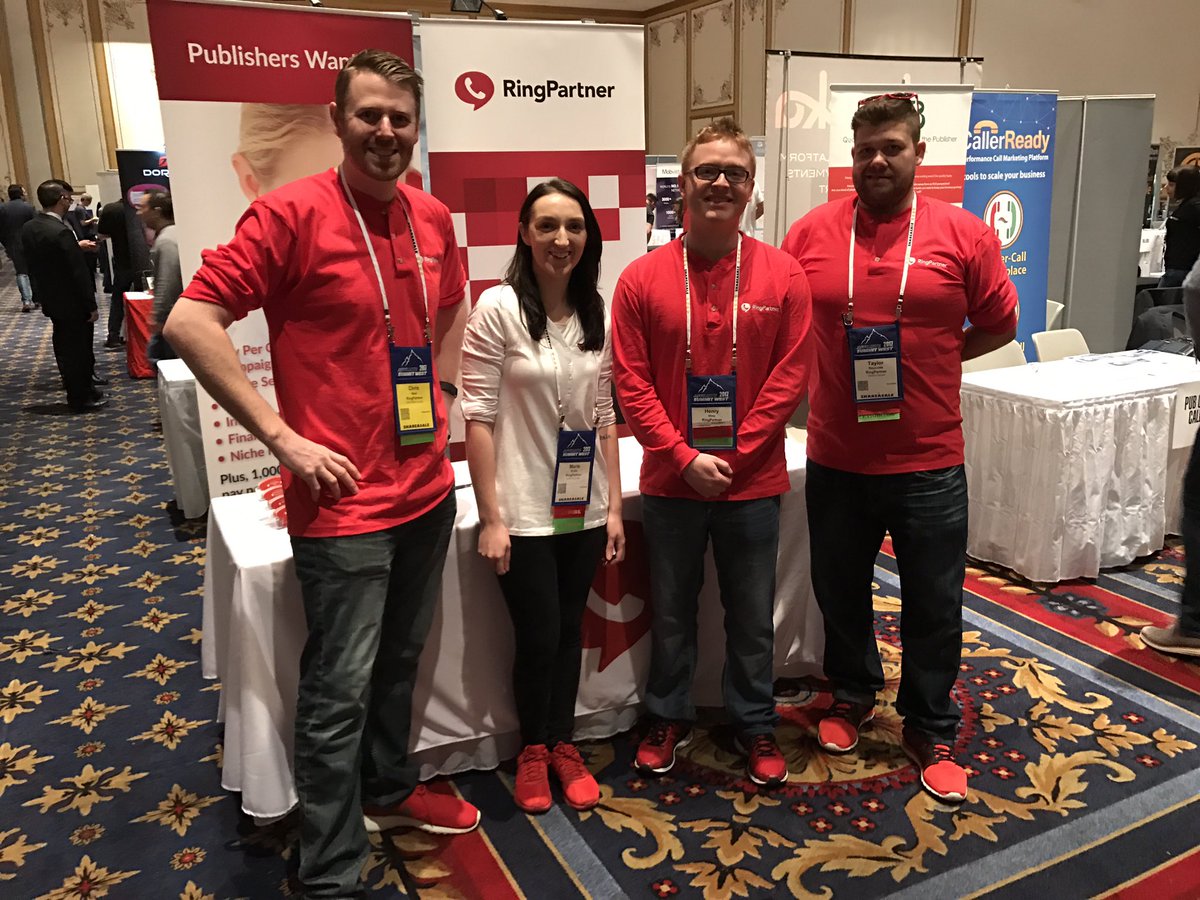 RingPartner's tweet photo. The team is all ready. Come by &amp; meet us at Table J8 at the Meet Market at #asw17 #affiliatesummit https://t.co/8F8OK2mDvX