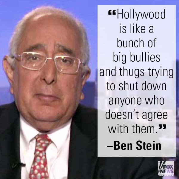 FoxNews's tweet photo. Ben Stein: Hollywood a 'Bunch of Bullies and Thugs Trying to Shut Down' Dissent https://t.co/B8ScQVNIej https://t.co/R7XC8xKu3r