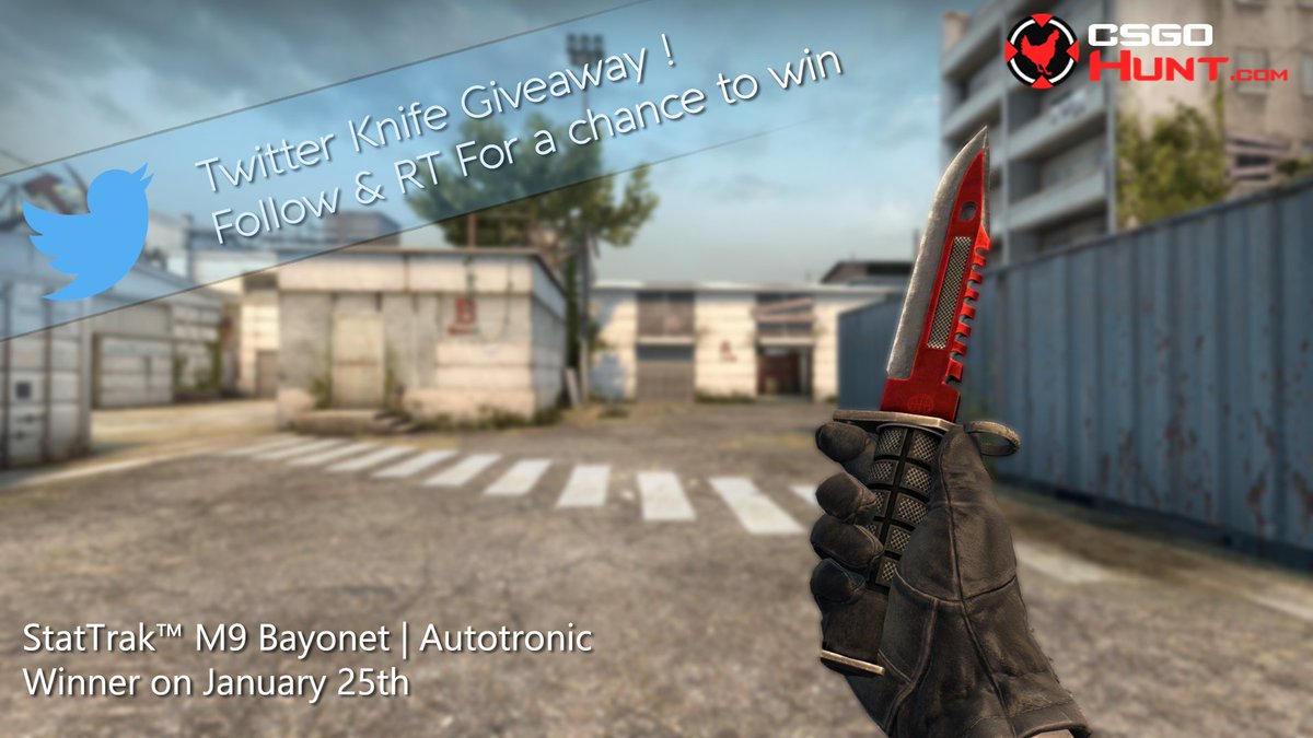 CSGOHunt's tweet photo. https://t.co/A3bmJuKaVO - ST M9 Bayonet | Autotronic Giveaway 

RT &amp; Follow to enter! 

More entries on Gleam: https://t.co/INBHhELpol https://t.co/qETq0ERVVG