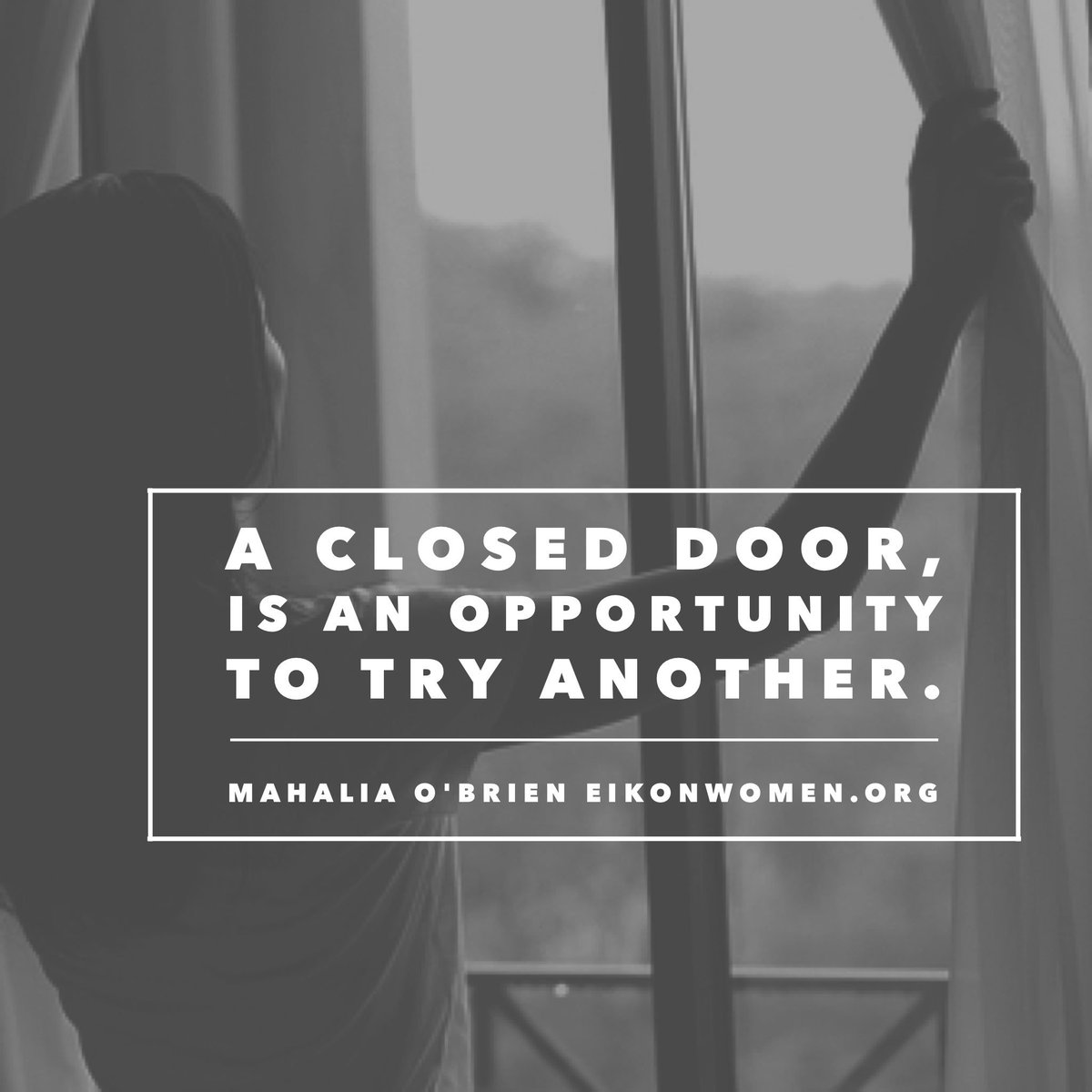 MahaliaKOBrien's tweet photo. When a door closes, God can open a window. #possibilities #opportunity https://t.co/otWbTA7VxE
