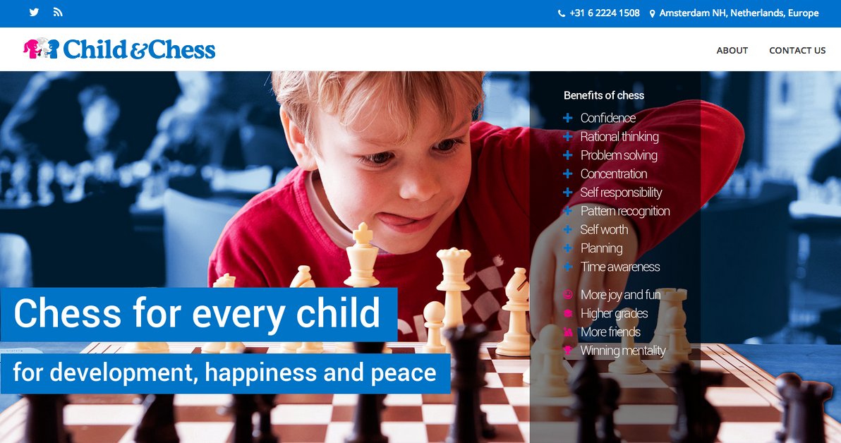@chess4peace The homepage of our website is live: childchess.org. We love to get feedback and start building our network #feedback