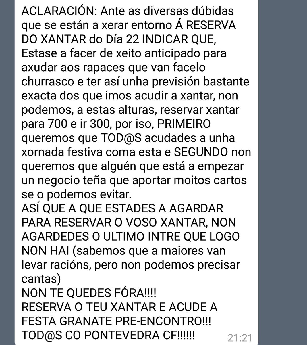 Norte1941's tweet photo. A comida págase anticipada, non se pode pagar o mesmo día !! Non te quedes sen o teu xantar e compra o ticket xa !! https://t.co/h98PjnyeQ0