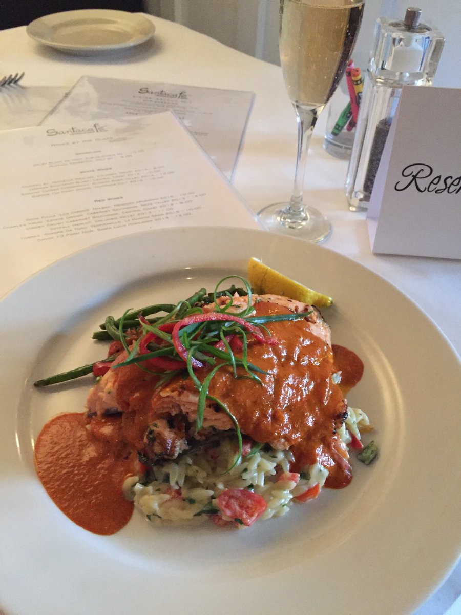 SantacafeSF's tweet photo. Ruby Red Trout, Creamy Orzo, Green Beans, Roasted Red Bell Peppers &amp; chipotle Cream... https://t.co/cdU8imdc5U