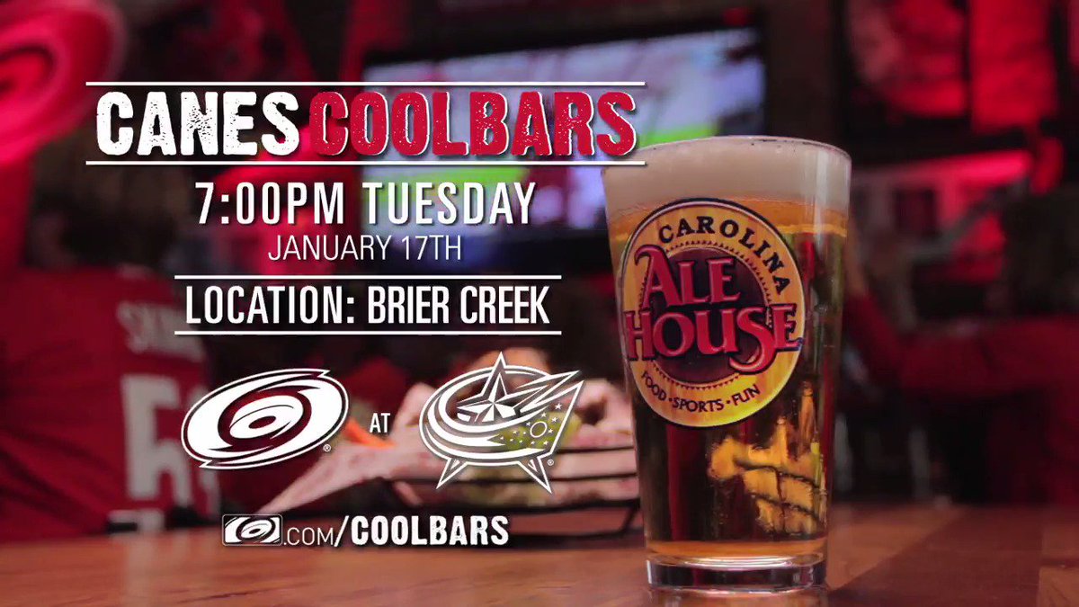 Don't watch Tuesday's game alone. Come out to the #Canes Cool Bars watch party at the Brier Creek @carolinalehouse! https://t.co/o8okiTYq25