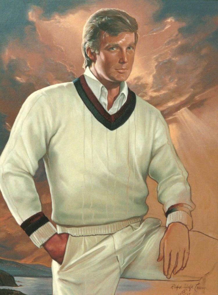 bTheResistance's tweet photo. @dash_bandy @linda_wed1 @denverpost Clinton Foundation saves lives. Trump's foundation bought a yuge/bigly portrait of the pisser in chief. https://t.co/kRzMB8CbKh