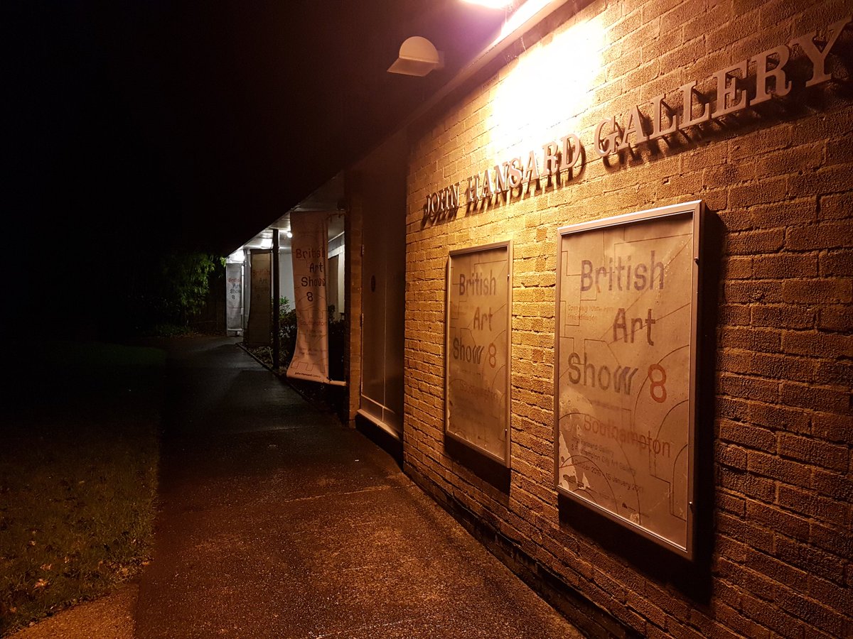 Night falls and all is quiet at <a href="/JHansardGallery/">John Hansard Gallery</a>  Farewell to <a href="/BAS8Soton/">BAS8 Southampton</a> <a href="/_britishartshow/">British Art Show 8</a>