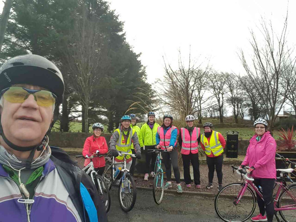 KStPatricksDay's tweet photo. Team Alison on a Sunday morning cycle #operationtransformation #kiltimagh #300members https://t.co/uWKoIEsV9r